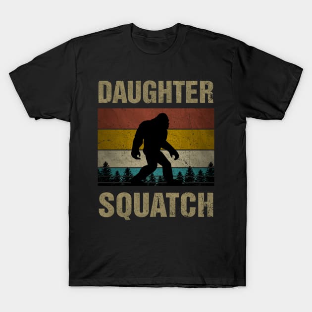 Daughter Squatch Bigfoot Daughter Sasquatch Yeti Family Matching T-Shirt by snnt